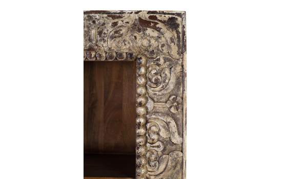 Libreria Rustica Tallada Madera Maciza Serie Aheim