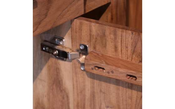 Libreria Salon 2 Cajones 2 Puertas Madera Acacia Serie Althan