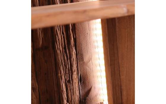 Libreria Salon 2 Cajones 2 Puertas Madera Acacia Serie Althan