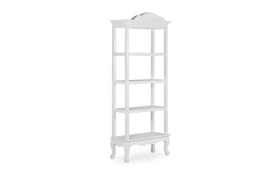 Libreria Salon 4 Estantes Blanca Estilo Clasico Serie Adeaste