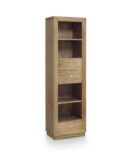 Libreria Salon Colonial 3 Cajones 4 Huecos Serie Merapi