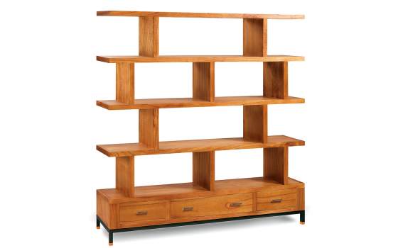 Libreria  Separador 3 Cajones Estilo Industrial Serie Madhu