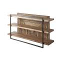 Librero 3 Balda Madera Reciclada Metal Rustica Serie Venatici