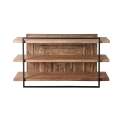 Librero 3 Balda Madera Reciclada Metal Rustica Serie Venatici