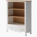 Librero Bajo Provenzal 1 Cajon Curvas Blanco Serie Praga Librero Bajo Provenzal 1 Cajon Curvas Blanco Serie Praga