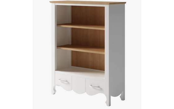 Librero Bajo Provenzal 1 Cajon Curvas Blanco Serie Praga Librero Bajo Provenzal 1 Cajon Curvas Blanco Serie Praga