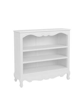 Librero Clasico Bajo 2 Estantes Color Blanco Serie Alner