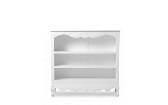 Librero Clasico Bajo 2 Estantes Color Blanco Serie Alner