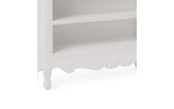 Librero Clasico Bajo 2 Estantes Color Blanco Serie Alner