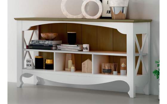 Librero Trasera Sofa Blanco Serie Praga