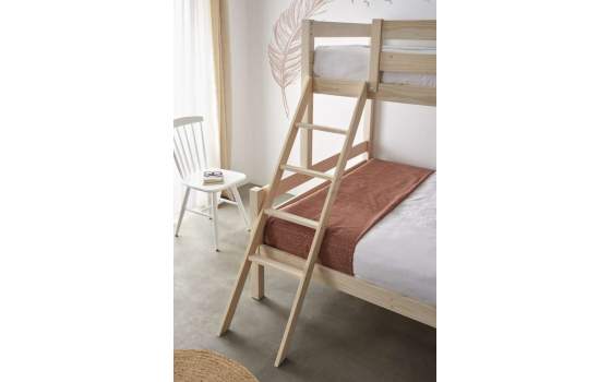 Litera Pino 2 Camas de 90 y 135 cm Serie Arievosts