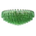 Lámpara de Techo Vintage Petalos Cristal Verde y Metal Argaya