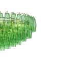 Lámpara de Techo Vintage Petalos Cristal Verde y Metal Argaya
