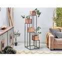 Macetero Forja Madera Estilo Industrial Serie Irgos