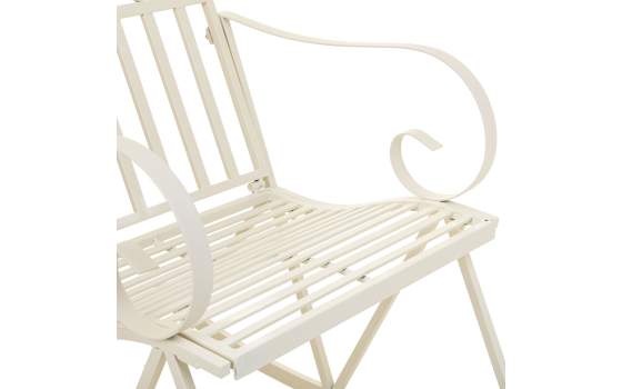 Mecedora de Forja Blanca Estilo Clasico Serie Aggema