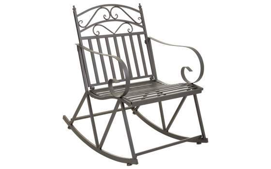Mecedora de Forja Gris Estilo Clasico Serie Aggema