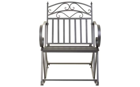Mecedora de Forja Gris Estilo Clasico Serie Aggema