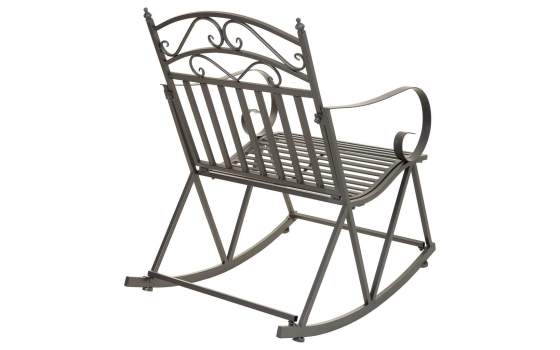 Mecedora de Forja Gris Estilo Clasico Serie Aggema