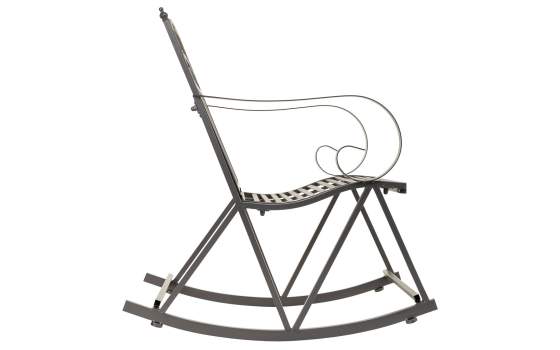 Mecedora de Forja Gris Estilo Clasico Serie Aggema