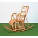 Mecedora Respaldo Alto Rattan Natural Jardin Serie Arismas