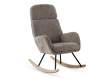 Mecedora Tapizada Chenilla Marron Patas Metal - Serie Ancell