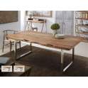 Mesa Acacia y Acero Estilo Actual Industrial Abbott