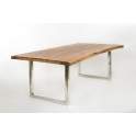 Mesa Acacia y Acero Estilo Actual Industrial Abbott