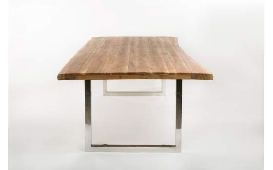 Mesa Acacia y Acero Estilo Actual Industrial Abbott