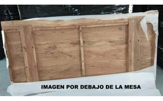 Mesa Acacia y Acero Estilo Actual Industrial Abbott