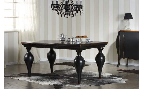 Mesa 2 Tamaños Extensible Vintage Madera Castaño Serie Arnaud