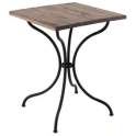 Mesa 4 Patas de Forja Tapa Madera Industrial Artanst