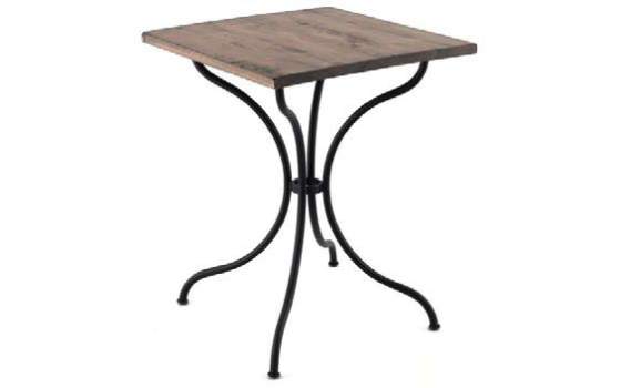 Mesa 4 Patas de Forja Tapa Madera Industrial Artanst