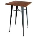 Mesa Alta Pie de Forja Tapa Madera Desmontable Artanst