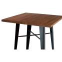 Mesa Alta Pie de Forja Tapa Madera Desmontable Artanst