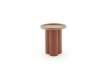Mesa Auxiliar Baja Madera Hevea y Metal Terracota - Serie Alcal