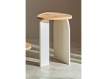 Mesa Auxiliar Bicolor Color Blanco Madera Serie Makalani