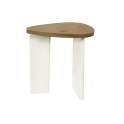 Mesa Auxiliar Bicolor Color Blanco Madera Serie Makalani