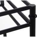 Mesa Auxiliar Clasica de Acero Negro y Espejos Daransa