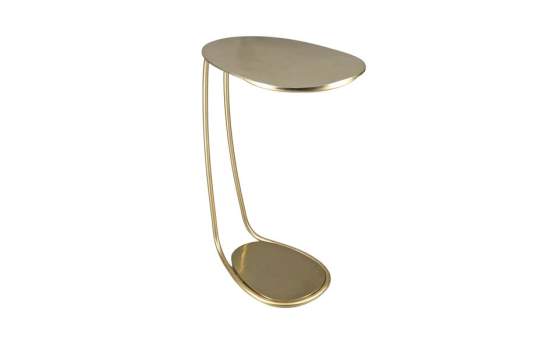 Mesa Auxiliar Estilo Actual Color Oro Serie Vishnu