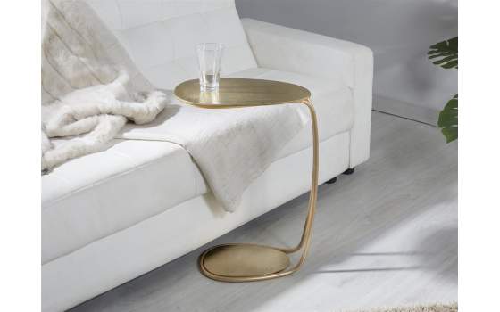 Mesa Auxiliar Estilo Actual Color Oro Serie Vishnu