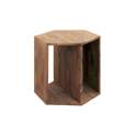 Mesa Auxiliar Hexagonal Madera Maciza Serie Avirin
