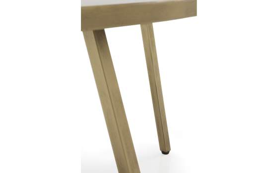 Mesa Auxiliar Metal Dorado Tablero Formas Serie Ateslast