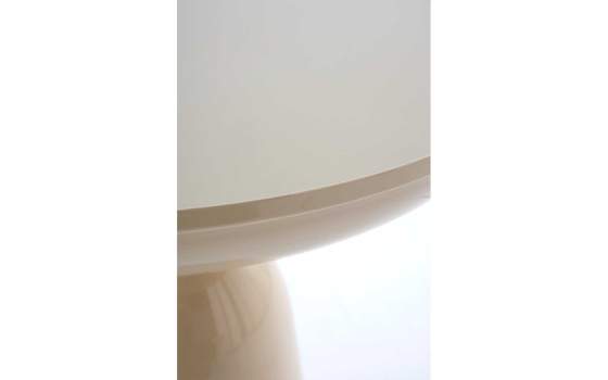 Mesa Auxiliar Metalica Beig con Cristal - Serie Anento