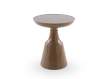 Mesa Auxiliar Metalica Marron con Cristal - Serie Anento