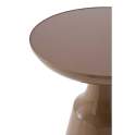 Mesa Auxiliar Metalica Marron con Cristal - Serie Anento