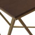 Mesa Auxiliar Moderna Acero Oro y Tablero Madera Serie Almenjun