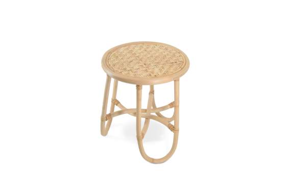 Mesa Auxiliar Rattan Rejilla Natural Serie Arcosk