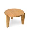 Mesa Auxiliar Redonda 60 cm Teca Natural Serie Malmo Mesa Auxiliar Redonda 60 cm Teca Natural Serie Malmo