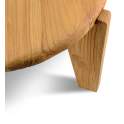 Mesa Auxiliar Redonda 60 cm Teca Natural Serie Malmo Mesa Auxiliar Redonda 60 cm Teca Natural Serie Malmo