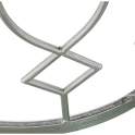 Mesa Auxiliar Redonda Actual Acero Plata Tapa Espejo Darans